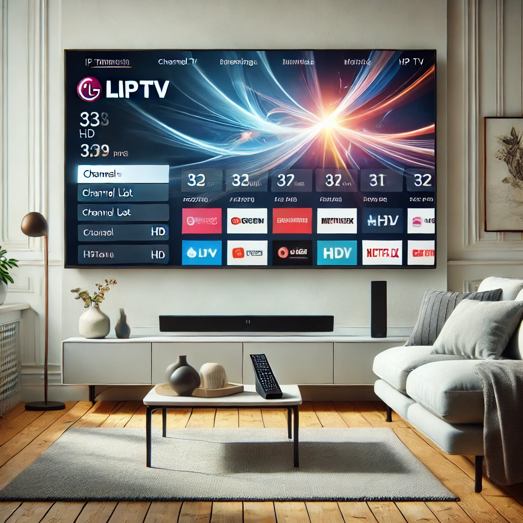 LG Smart TV mit moderner IPTV Streaming Oberfläche – beste IPTV Anbieter Deutschland 2025