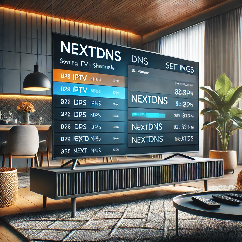 Smart TV mit NextDNS DNS-Einstellungen für IPTV